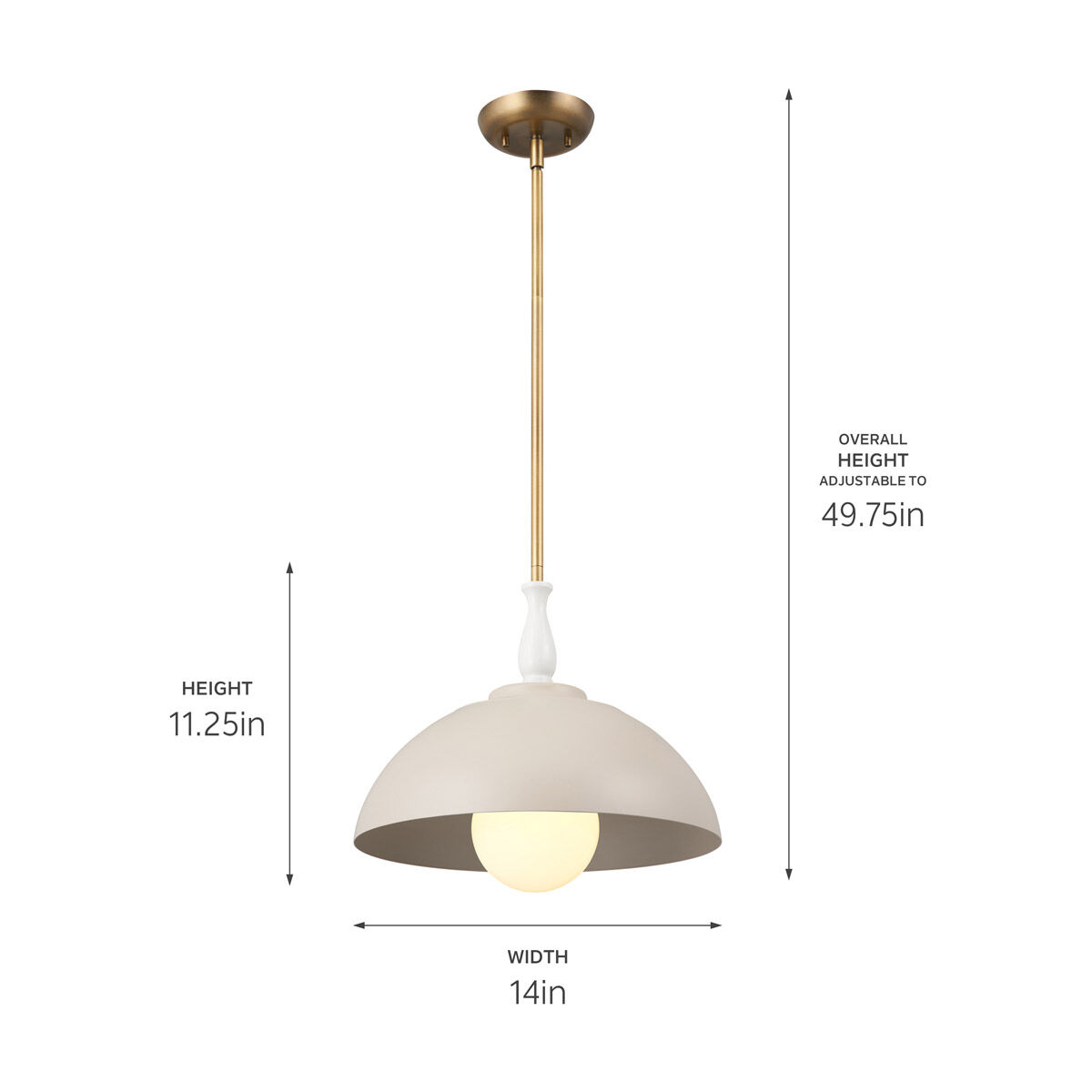 Homestead Fira 1 Light 14 inch Greige Pendant Ceiling Light