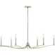 Malene 6 Light Polished Nickel Chandelier Ceiling Light, 1 Tier Medium
