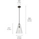 Everly 1 Light Olde Bronze Pendant Ceiling Light