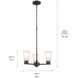 Stamos 3 Light Olde Bronze Chandelier Ceiling Light, Small, 1 Tier