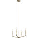 Madden 4 Light Champagne Bronze Chandelier/Semi Flush Ceiling Light