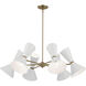 Phix LED 38.75 inch Champagne Bronze with White Chandelier Ceiling Light
