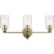 Gioe 3 Light 24.25 inch Champagne Bronze Vanity Light Wall Light