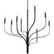 Livadia 8 Light Black Chandelier Ceiling Light, 1 Tier Large
