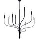 Livadia 8 Light Black Chandelier Ceiling Light, 1 Tier Large