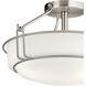Alkire 3 Light 17 inch Brushed Nickel Semi Flush Light Ceiling Light