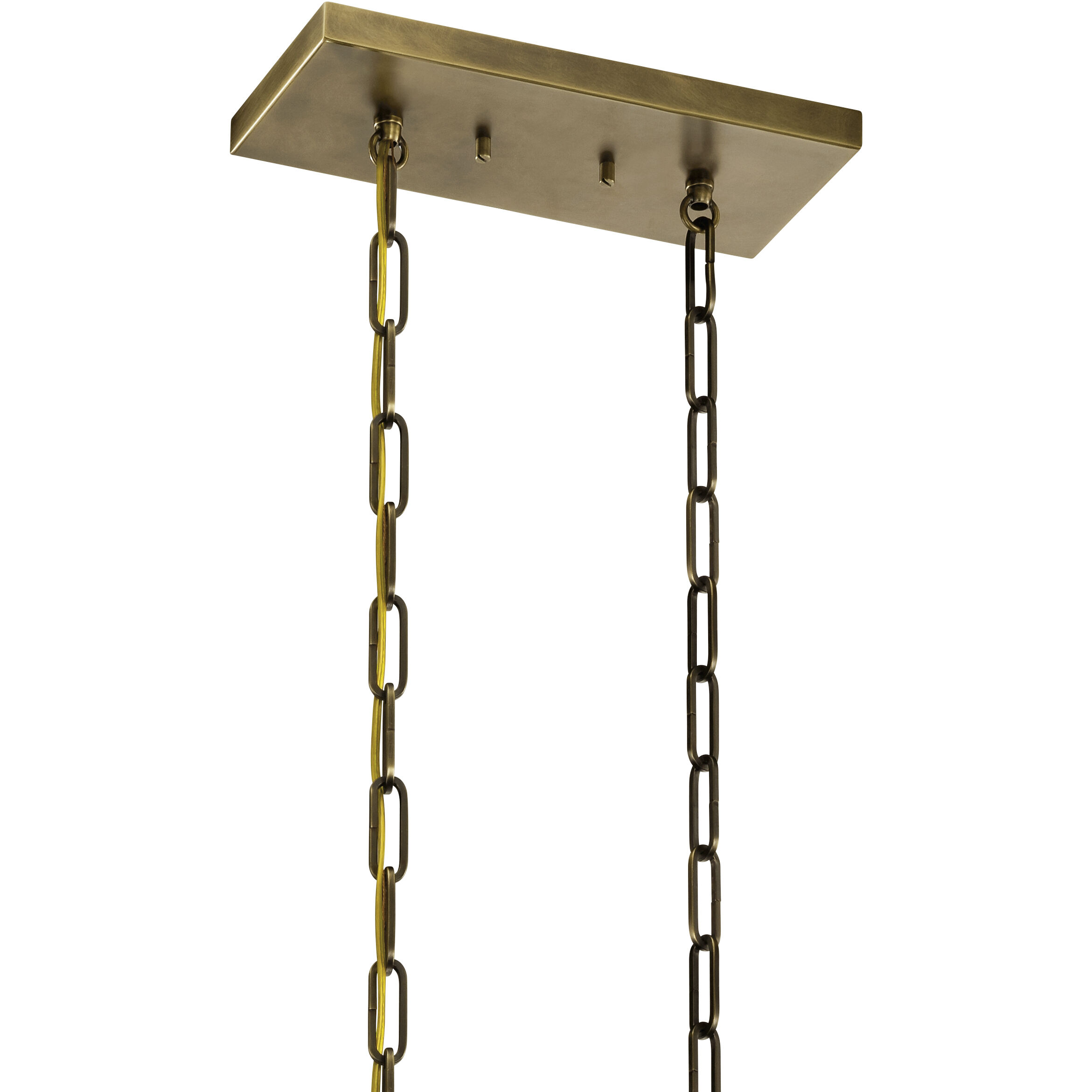 Abbotswell 8 Light 12.75 inch Natural Brass Chandelier Linear Ceiling Light, Single