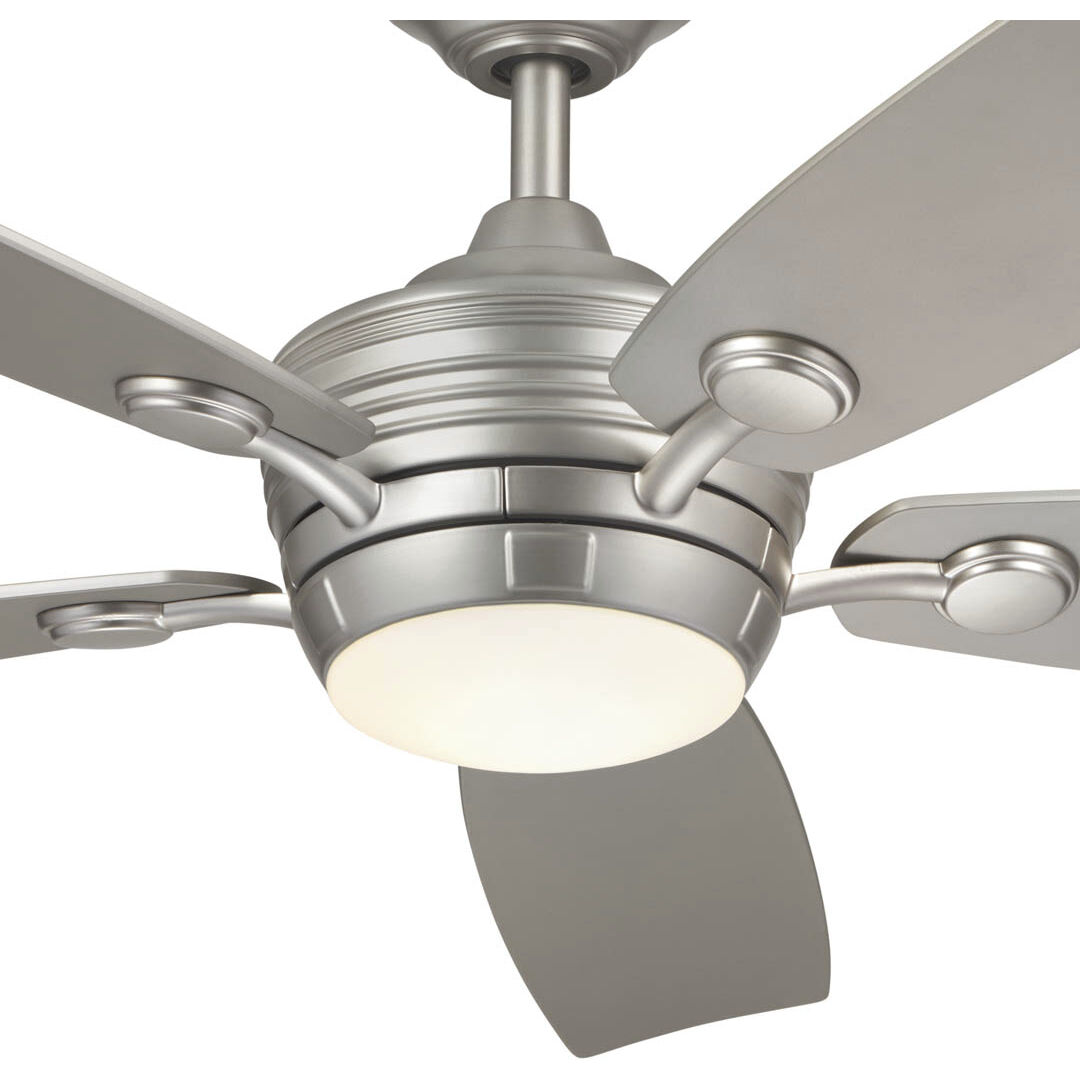 Tranquil 56 inch Brushed Nickel with Silver Blades Ceiling Fan
