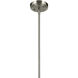 Everly 1 Light Brushed Nickel Pendant Ceiling Light in Clear