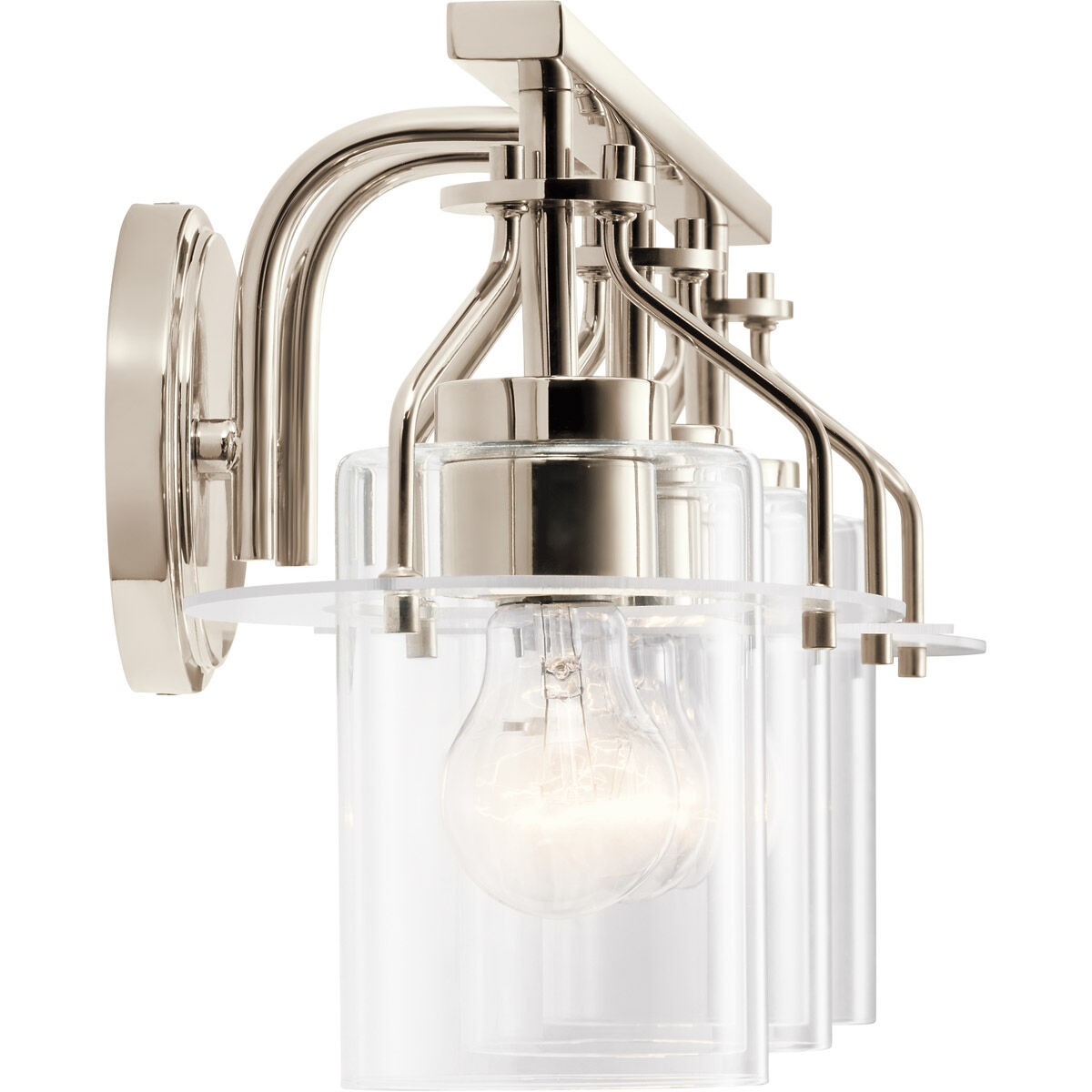 Everett 3 Light 24 inch Polished Nickel Wall Mount Bath Light Wall Light, 3 Arm