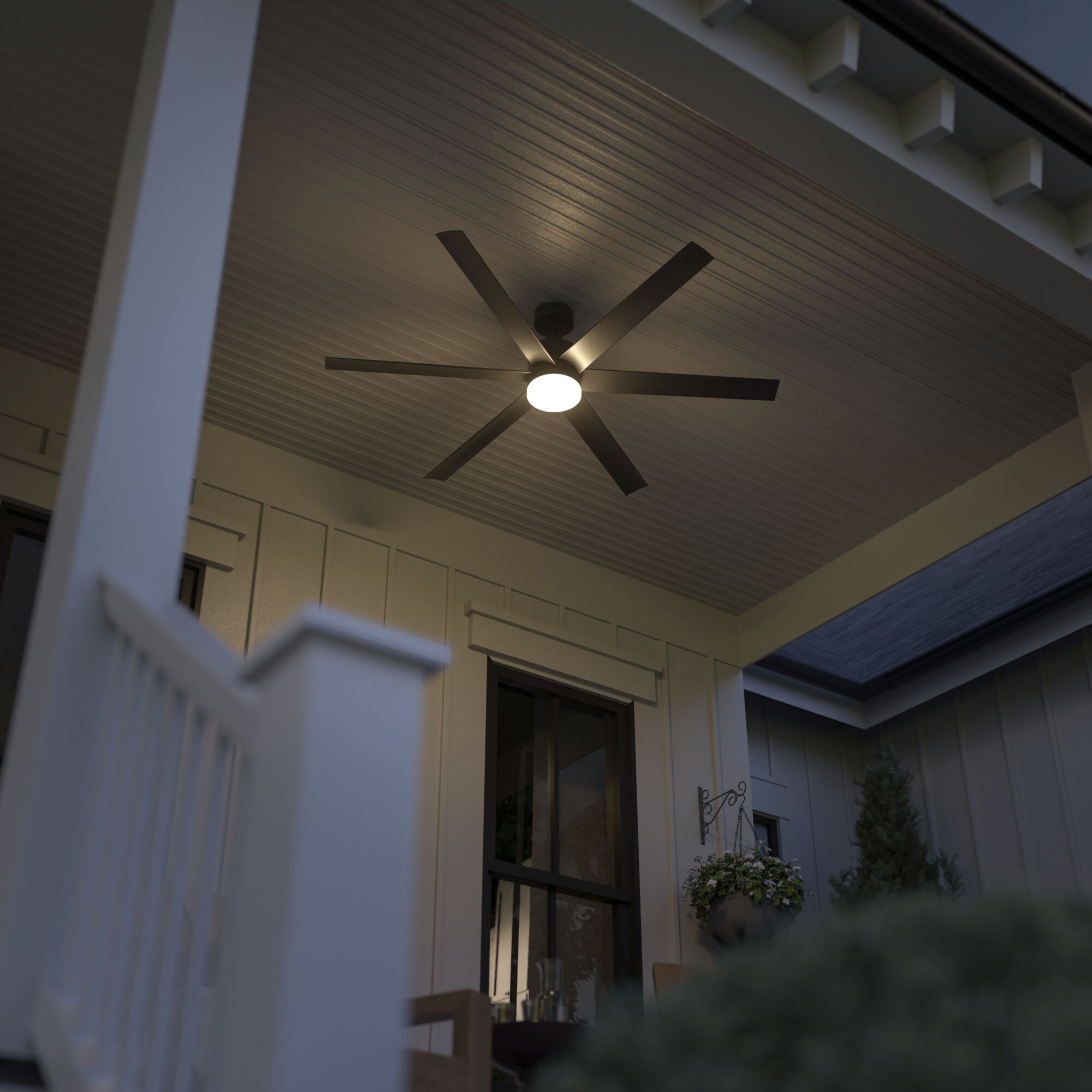 Loa 65 inch Satin Black Ceiling Fan