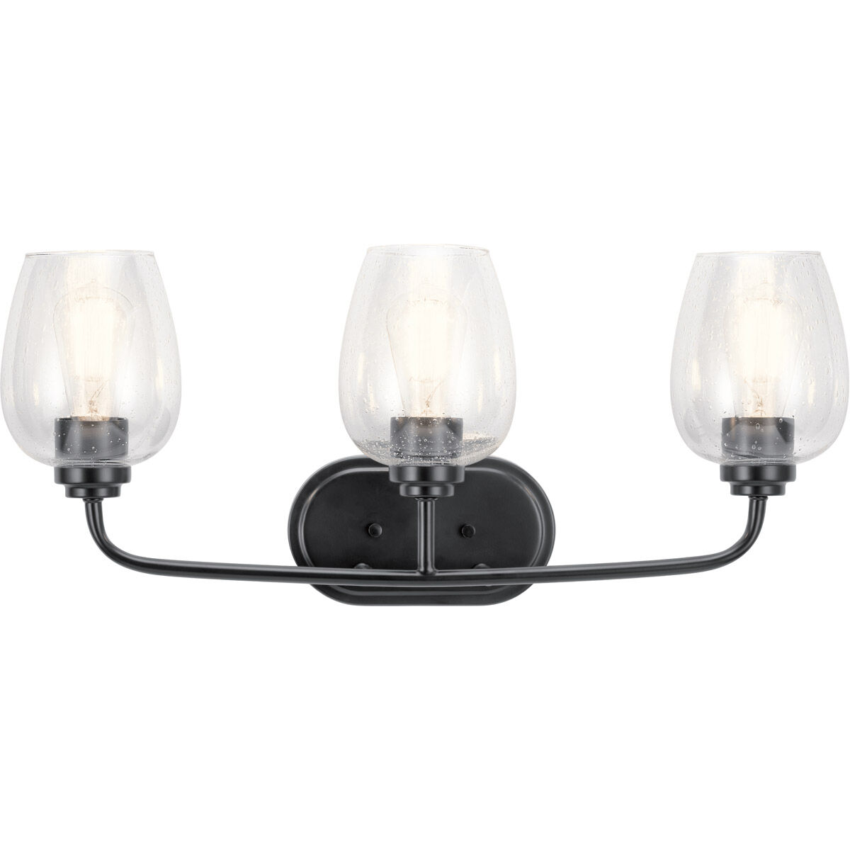 Valserrano 3 Light 24 inch Black Wall Mt Bath 3 Arm Wall Light