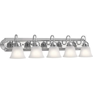 Independence 5 Light 36 inch Chrome Wall Mt Bath 5 Arm Or More Wall Light
