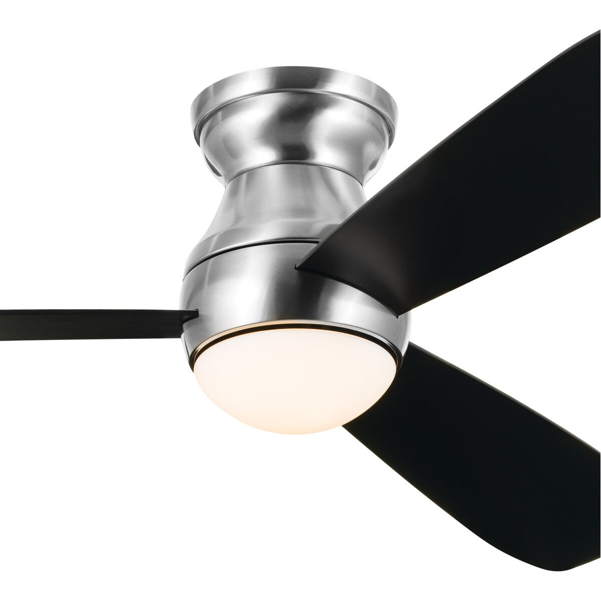 Bead 54 inch Brushed Stainless Steel with Silver Blades Ceiling Fan