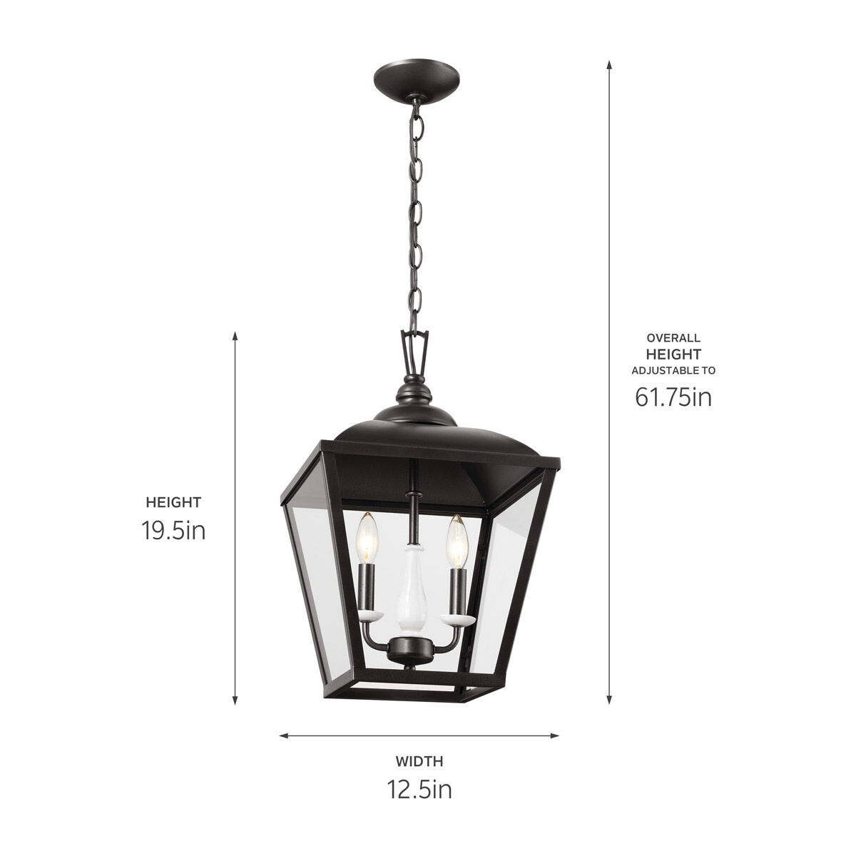 Homestead Dame 3 Light 13 inch Anvil Iron Pendant Ceiling Light, Dame