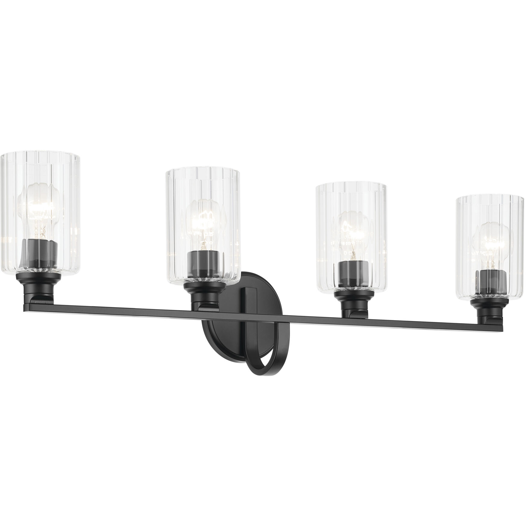 Gioe 4 Light 32.25 inch Black Vanity Light Wall Light