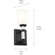 Rosalind 1 Light 5 inch Black Wall Sconce Wall Light