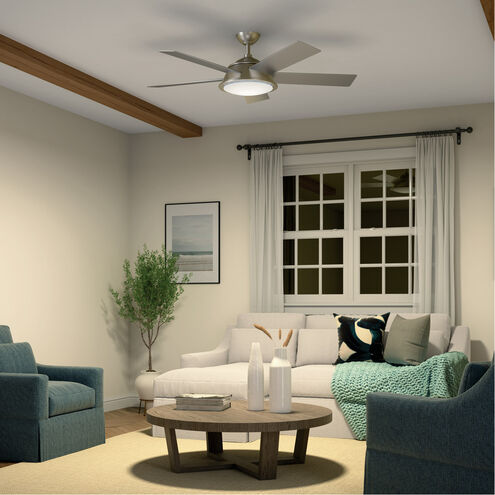 Verdi 56 inch Brushed Nickel with Silver Blades Ceiling Fan