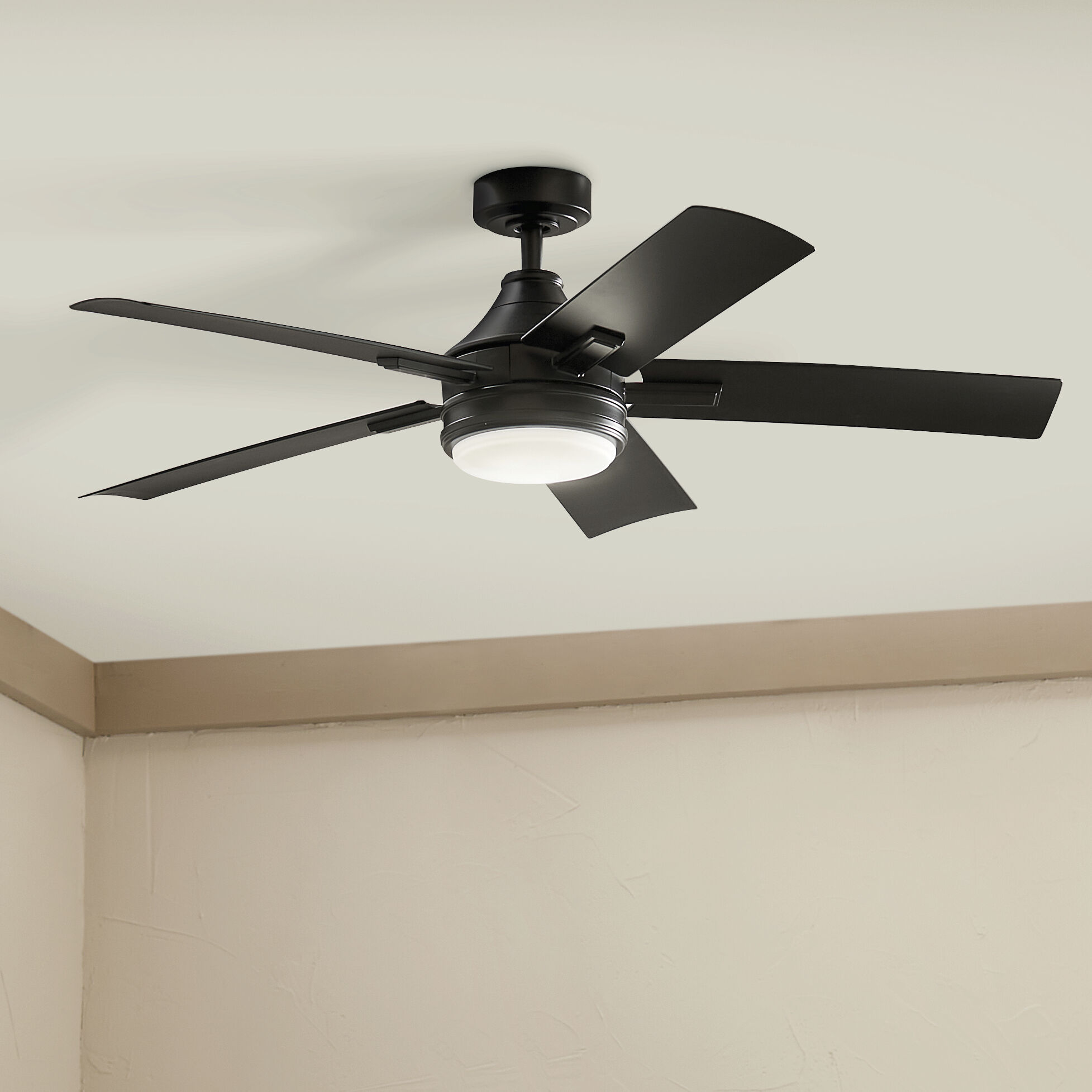 Kichler 310126SBK Tide 52 inch Satin Black with Weathered