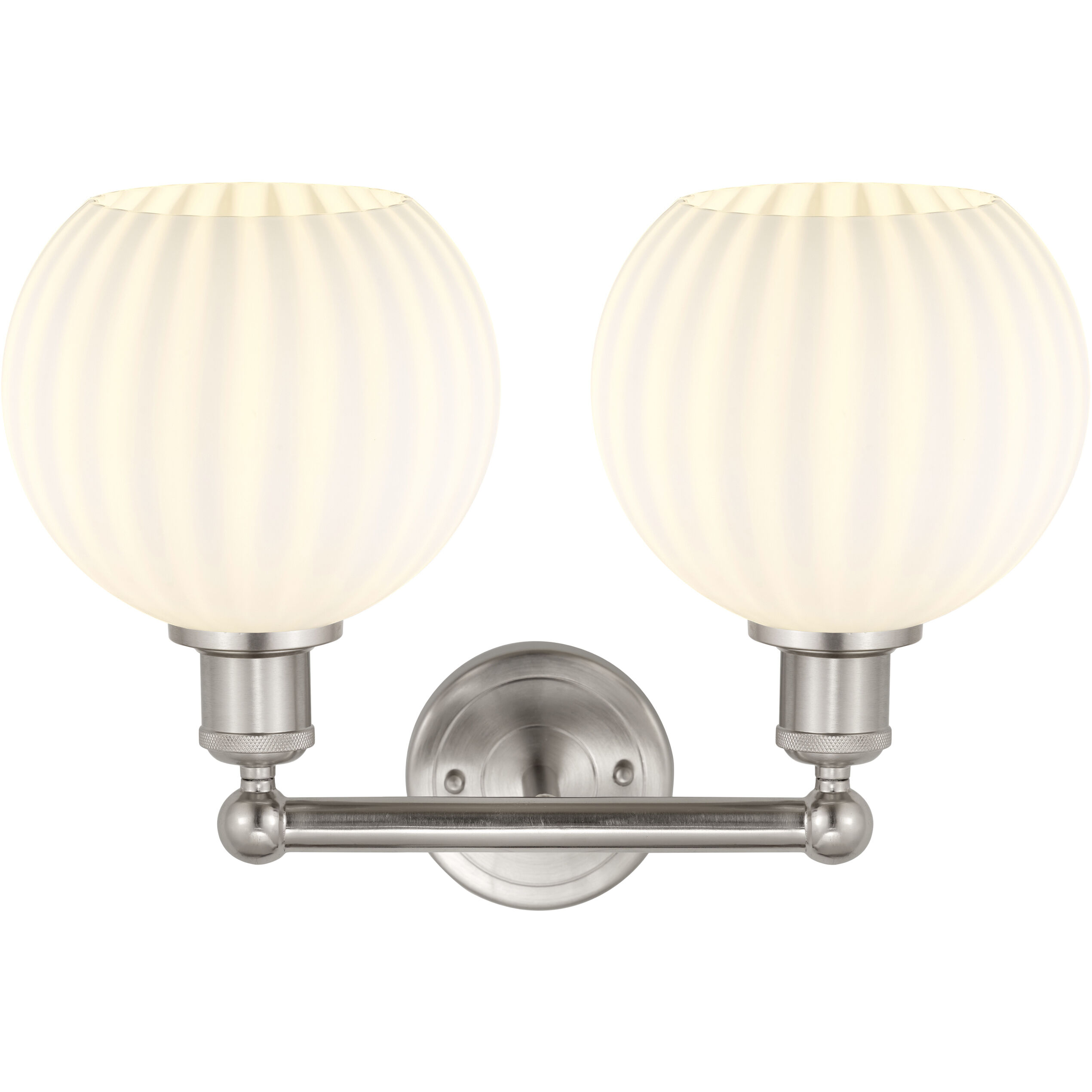 Edison White Venetian 2 Light 17.00 inch Bathroom Vanity Light