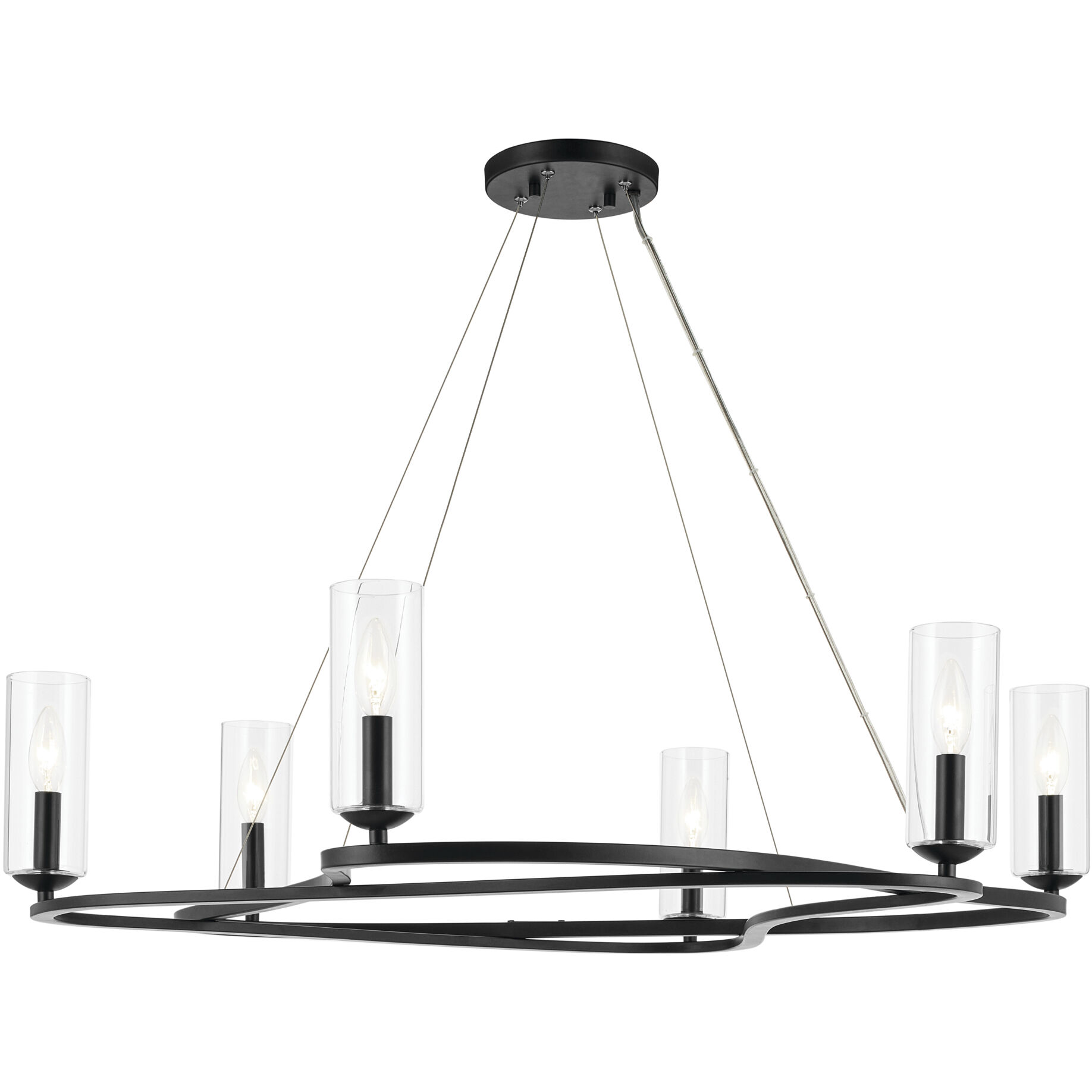 Harpin 6 Light Black Chandelier Ceiling Light