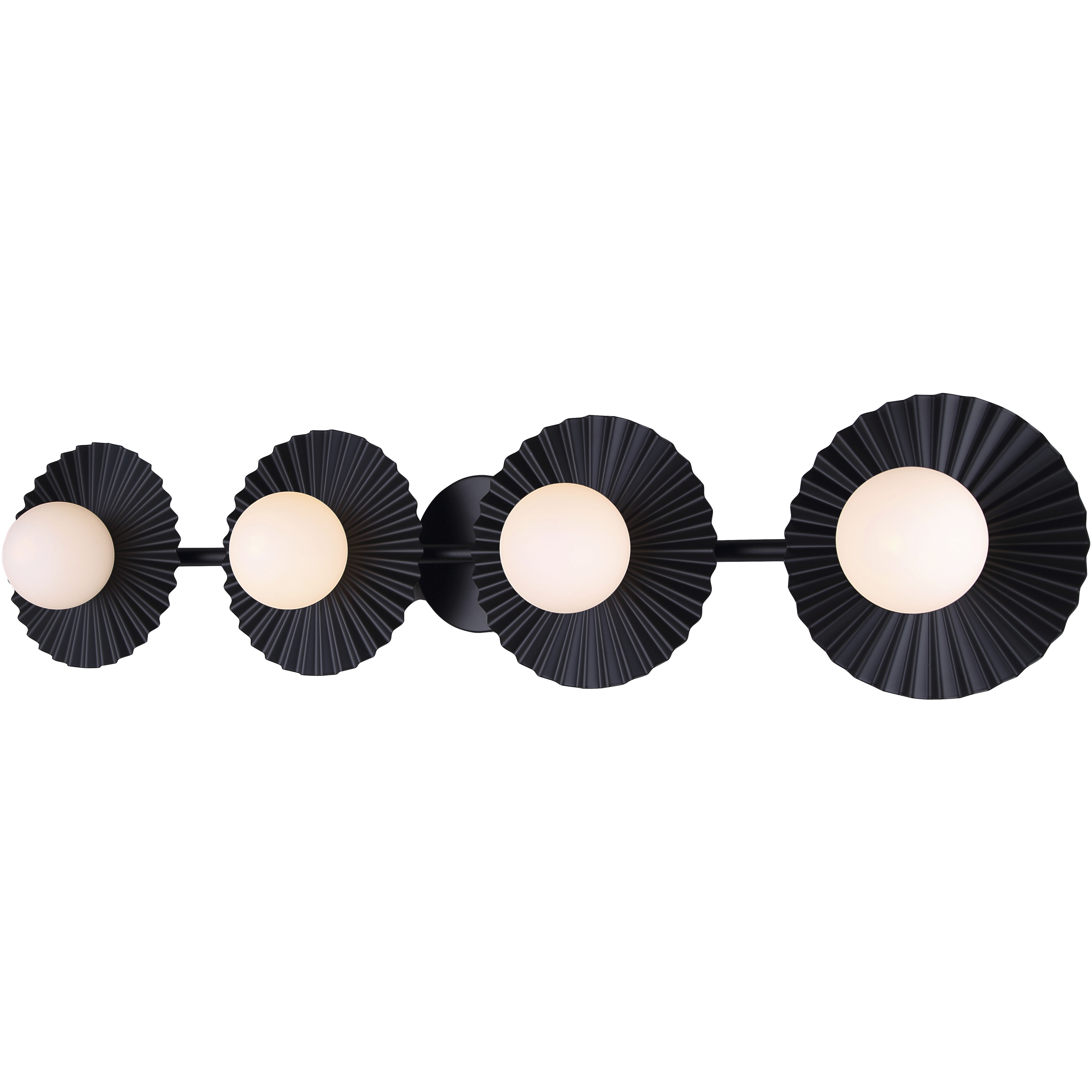 Payton 4 Light 38.75 inch Black Vanity Light Wall Light