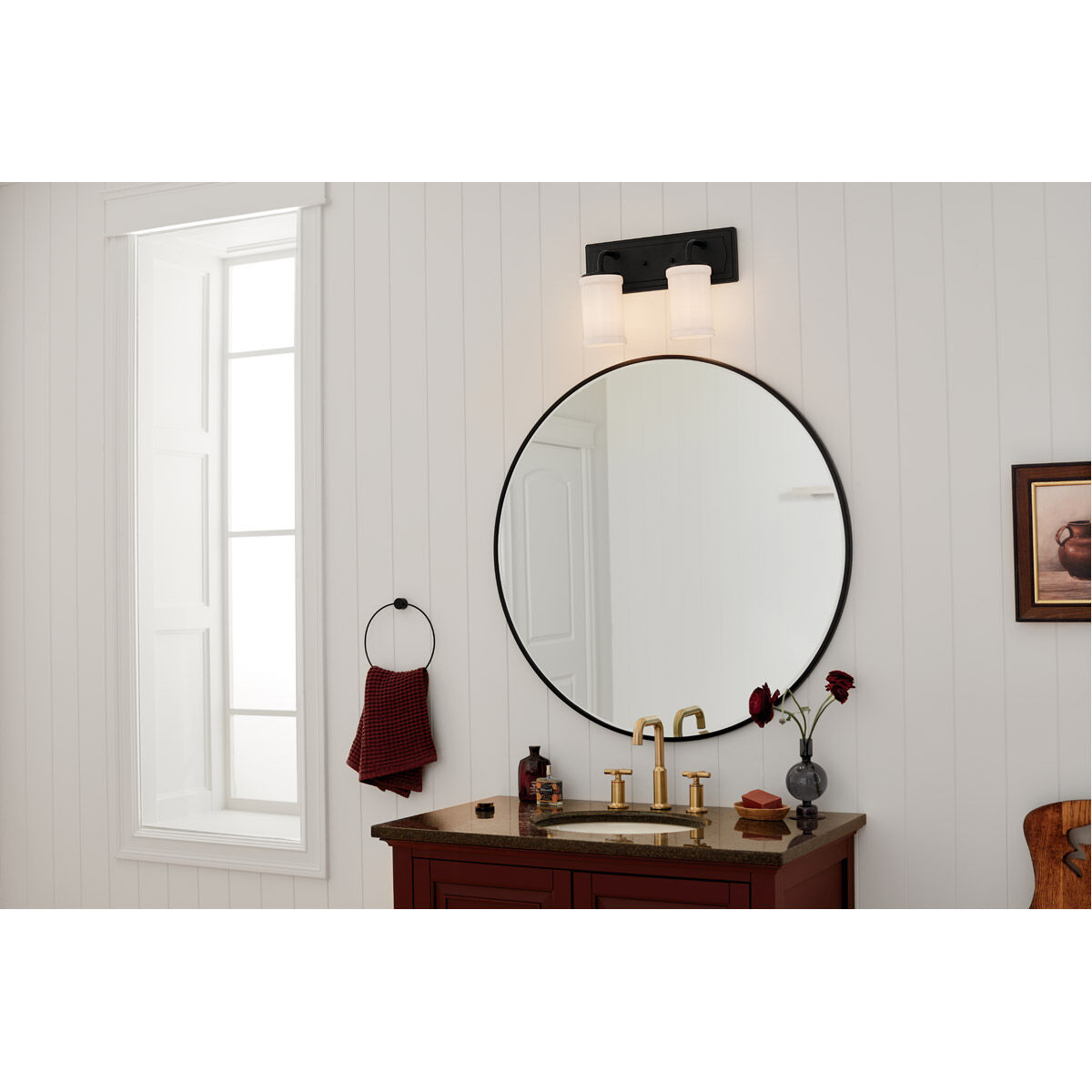 Homestead Vetivene 2 Light 15 inch Textured Black Vanity Light Wall Light, Vetivene