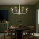 Deela LED 36 inch White Chandelier Ceiling Light