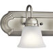 Independence 4 Light 30 inch Brushed Nickel Wall Mt Bath 4 Arm Wall Light