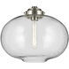 Avery 1 Light Brushed Nickel Semi Flush Ceiling Light