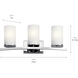 Crosby 3 Light 23 inch Chrome Wall Mt Bath 3 Arm Wall Light
