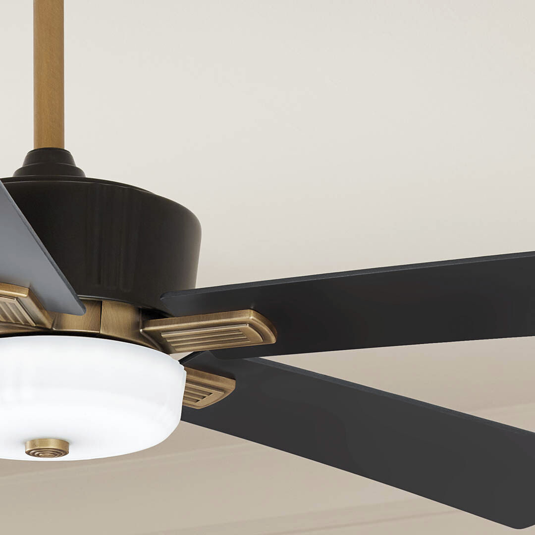 Icon 56 inch Satin Black with Black Blades Ceiling Fan