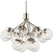 Silvarious 12 Light Polished Nickel Chandelier/Semi Flush Ceiling Light