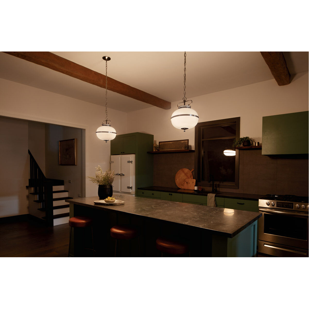 Homestead Opal 2 Light 12.25 inch Classic Pewter Pendant Ceiling Light