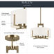Malen LED 15.5 inch Champagne Bronze Semi Flush Mount Ceiling Light