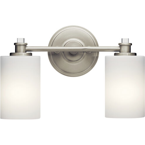 Joelson LED 14 inch Brushed Nickel Wall Mt Bath 2 Arm Wall Light