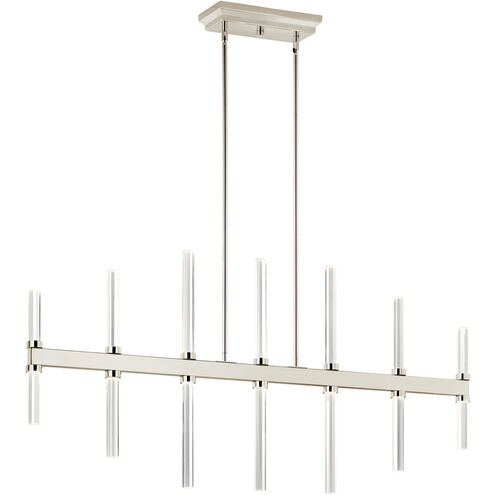 Sycara LED 5 inch Polished Nickel Chandelier Linear Ceiling Light, Single