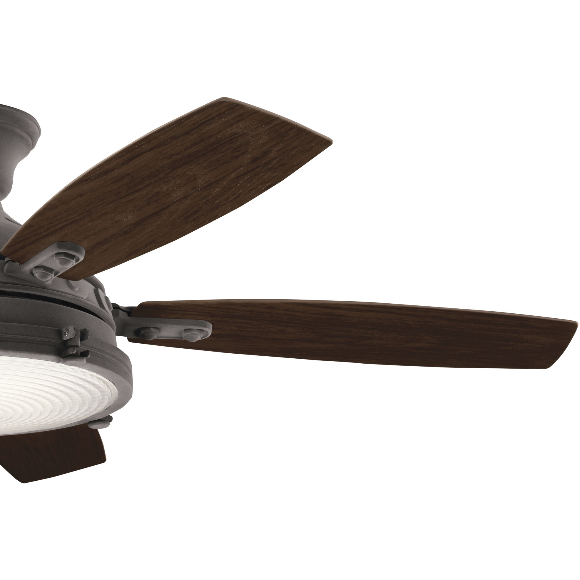 Hatteras Bay 52 inch Weathered Zinc with Medium Walnut Blades Ceiling Fan