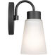 Erma 1 Light 5 inch Black Wall Sconce Wall Light