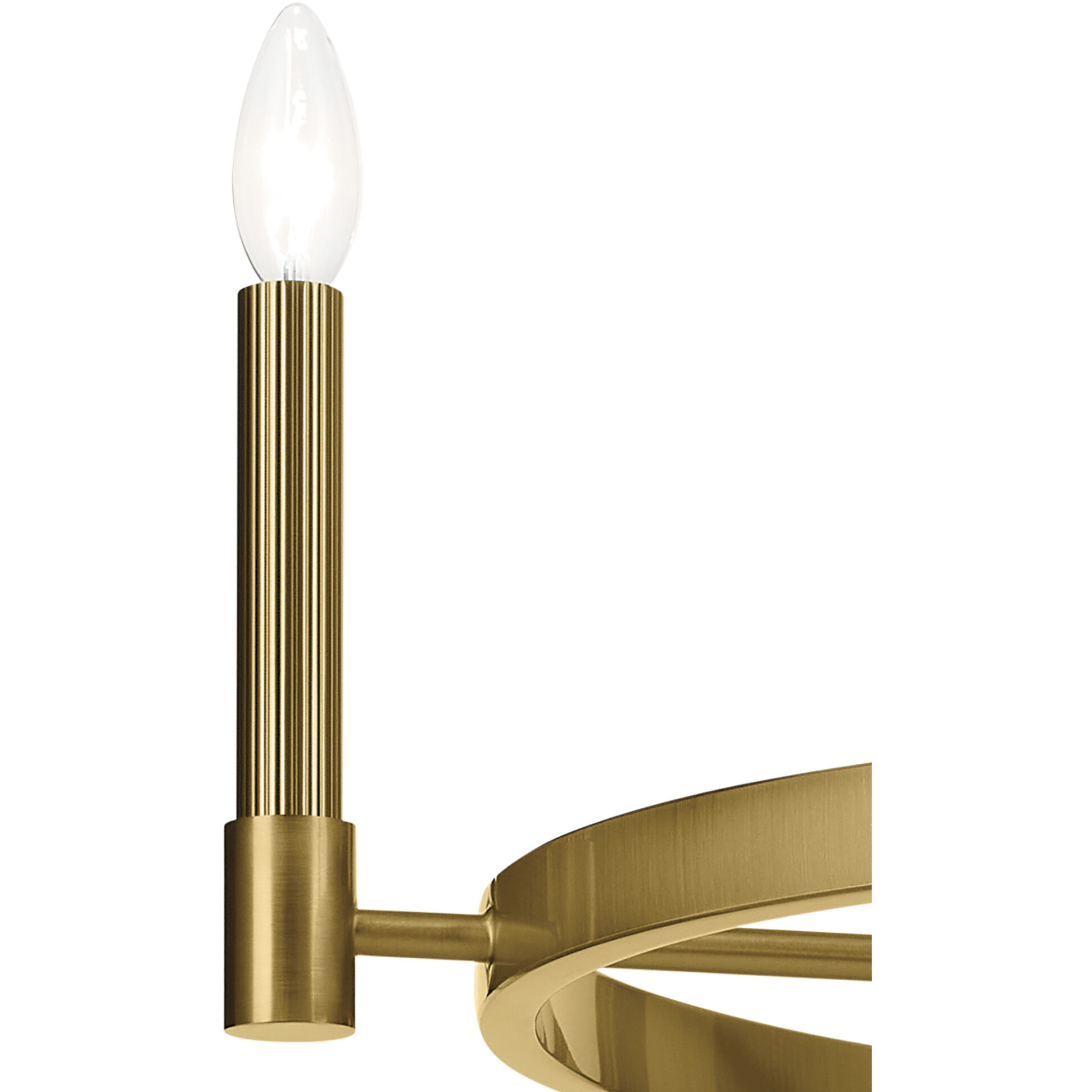 Tolani 4 Light Brushed Natural Brass Chandelier Ceiling Light