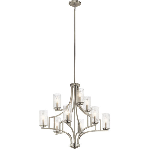 Vara 9 Light 32 inch Brushed Nickel Chandelier 2 Tier Ceiling Light