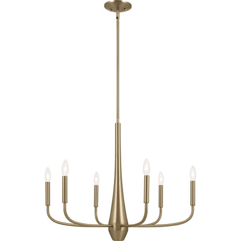 Deela LED 28 inch Champagne Bronze Chandelier Ceiling Light in Brushed Gold and Champagne Bronze