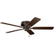 Basics Pro Legacy 52 inch Satin Natural Bronze with Walnut Blades Ceiling Fan