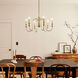 Homestead Karthe 6 Light 29 inch Natural Brass Chandelier Ceiling Light, Karthe