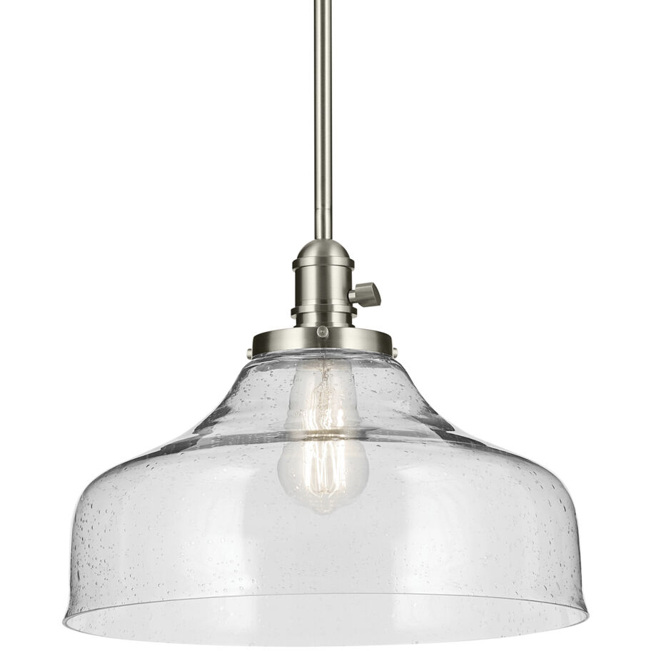 Avery 1 Light Brushed Nickel Pendant Ceiling Light