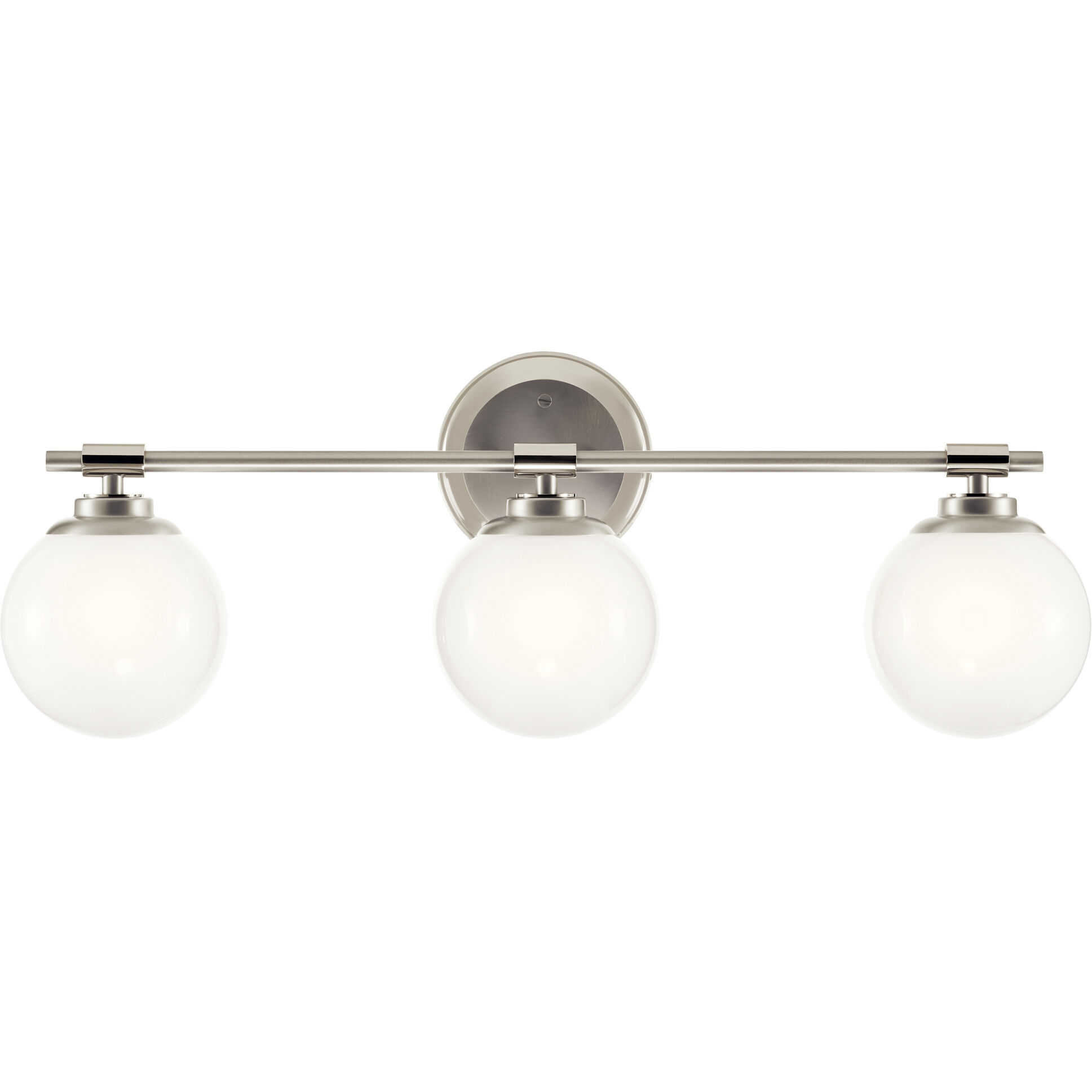 Benno 3 Light 24.5 inch Polished Nickel Bath Bracket Wall Light, 3 Arm