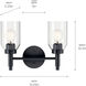 Madden 2 Light 14.25 inch Black Wall Mount Bath Wall Light, 2 Arm