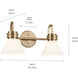 Farum LED 19.25 inch Champagne Bronze Bathroom Vanity Light Wall Light