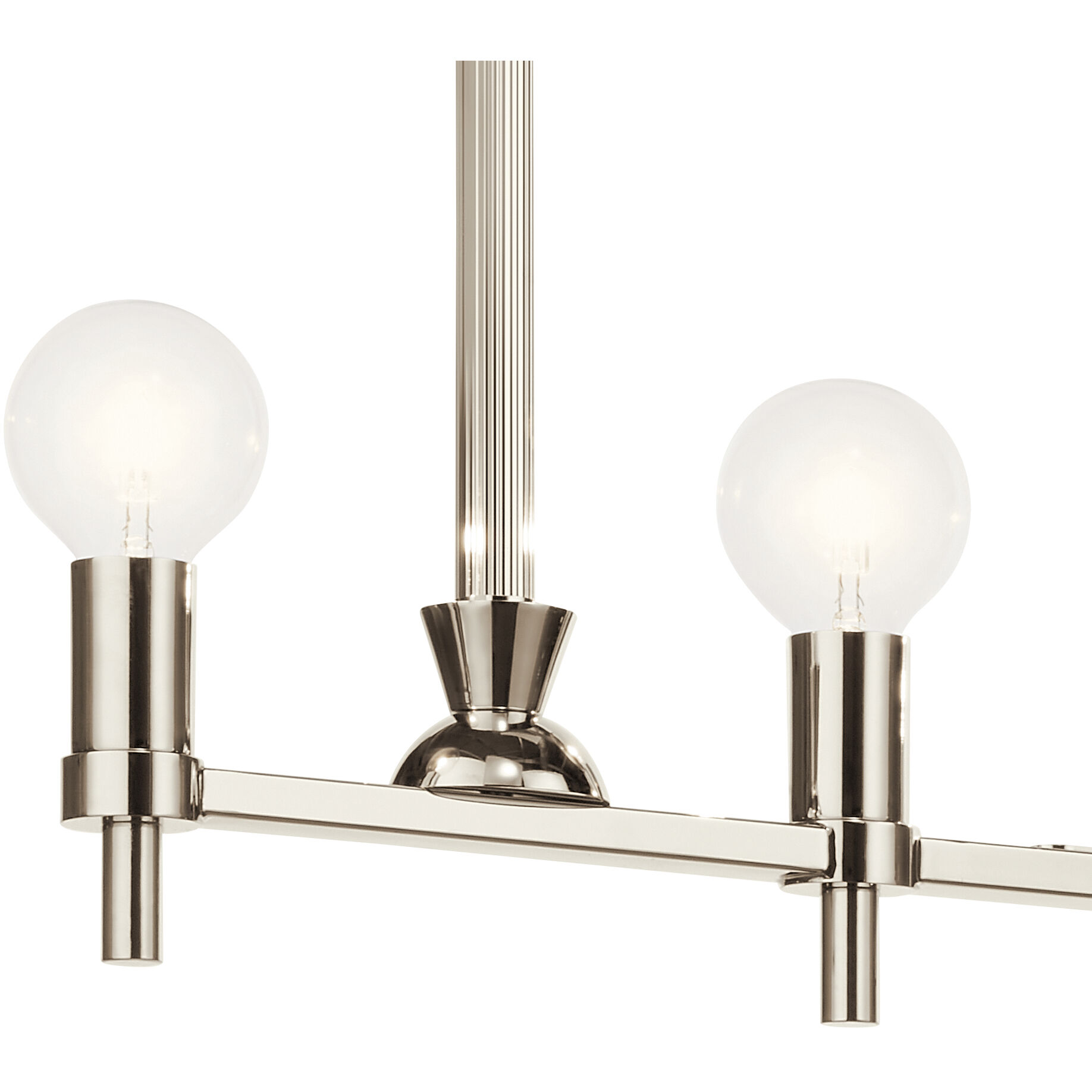 Torvee 5 Light 2.75 inch Nickel Textured Chandelier Linear Ceiling Light in Polished Nickel