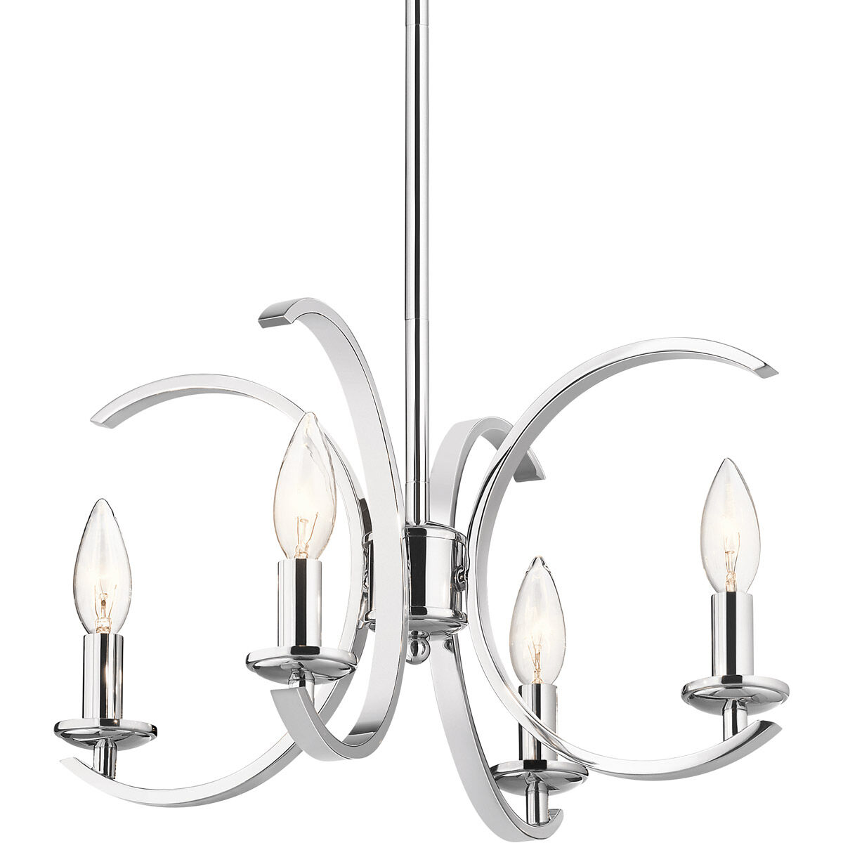 Cassadee 4 Light 16 inch Chrome Pendant/Semi Flush Ceiling Light